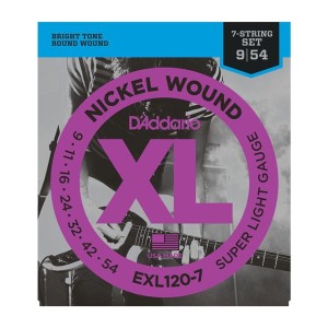 D'addario EXL120-7 9-52 struny do gitary elektrycznej
