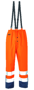 Spodnie ostrzegawcze do pasa AIRPORT 7AIT POLIESTER wodoodporne - pomarańczowy - XL