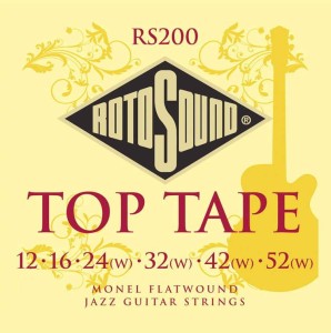 Rotosound RS200 Top tape struny MONEL FLATWOUND 12