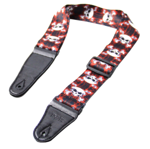 P&P pasek do gitary akustycznej/elektrycznej wzór SCULLS (IX)