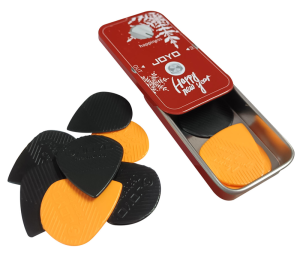 Joyo zestaw kostek gitarowych 1,14 w metalowym pudełku Happy New Year , 10 szt