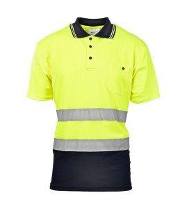 Koszulka polo BRIXTON FLASH - pomarańczowy - M