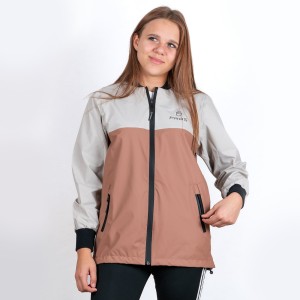 Kurtka bomber PROS SPORTS model 717 dziecięca - beżowo-czekoladowy - 134-140/S