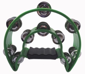 Tamburyn plastikowy dwurzędowy zielony