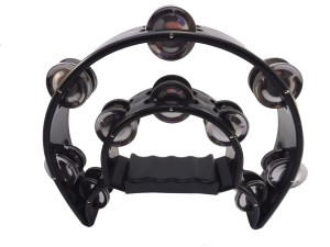 Tamburyn plastikowy dwurzędowy czarny