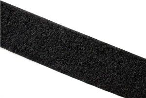 BTB Straps taśma rzepowa z klejem, czarna, szr. 20mm - PĘTELKA