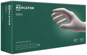 Rękawice lateksowe MERCATOR LATEX (100szt.) - L