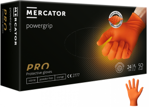 Rękawice nitrylowe POWERGRIP ORANGE (50szt.) - XL