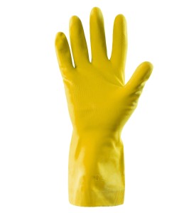 Rękawice SUMMITECH GUMOWE flokowane EF-F-06 - żółty - 8,5