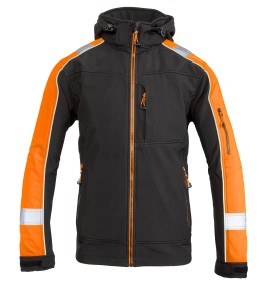 Softshell BENEFIT RIVAL - czarny-pomarańczowy - M