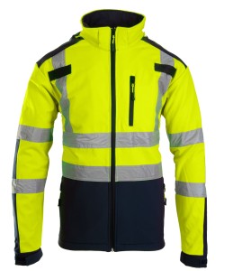 Softshell BRIXTON FLASH BF005 z pasami odblaskowymi KAT 2 klasa2 - żółty - XXXL
