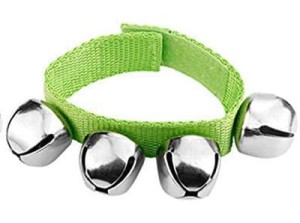 Kera N11-4B janczary na pasku 4 dzwonki ZIELONE JASNE 1 szt.