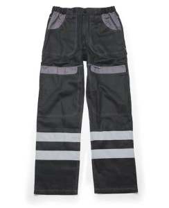 Spodnie do pasa odblaskowe COOL TREND - czarno-szary - 60