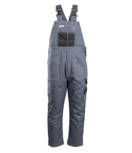 Spodnie ogrodniczki BRIXTON SNOW ocieplanetalowo-czarny - XXXL
