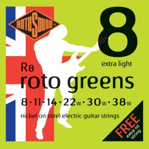 RotoSound Roto Greens 8-38 struny do gitary elektrycznej