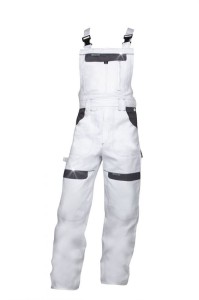 Spodnie ogrodniczki COOL TREND - biało-szary - 176-182cm - 58