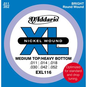 D'Addario EXL116 11-52 struny do gitary elektrycznej