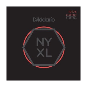 D'addario NYXL struny do gitary elektrycznej 10-74 8str