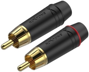Roxtone RF2P-BG wtyk chinch RCA męski (para)
