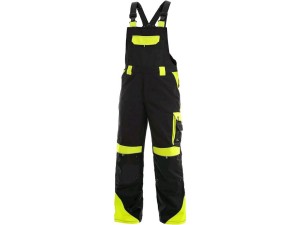Spodnie ogrodniczki CXS SIRIUS BRIGHTON męskie 170-176cm - czarno-żółty - 58