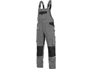 Spodnie ogrodniczki CXS STRETCH 170-176cm męskie - szaro-czarny - 48