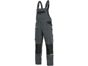 Spodnie ogrodniczki CXS STRETCH męskie - ciemnoszary-czarny - 48