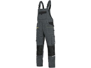Spodnie ogrodniczki CXS STRETCH męskie - ciemnoszary-czarny - 58