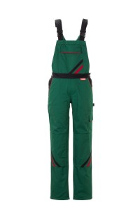 Spodnie ogrodniczki damskie HIGHLINE 2399 - zielony/czarny/czerwony - 52