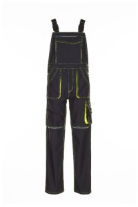 Spodnie ogrodniczki PLANAM BASALT NEON - antracytowy/żółty - 42