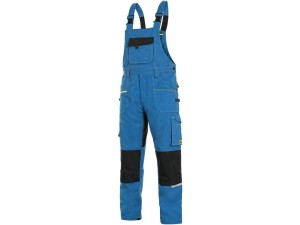 Spodnie ogrodniczki robocze CXS STRETCH 170-176cm męskie - niebiesko-czarny - 46