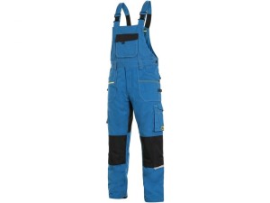 Spodnie ogrodniczki robocze CXS STRETCH 170-176cm męskie - niebiesko-czarny - 52