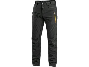 Spodnie softshell CXS AKRON męskie HV żółte/pomarańcz. elem. - czarny - 50