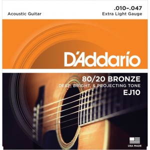 D'Addario EJ10 10-47 struny do gitary akustycznej
