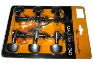 Klucze gitarowe olejowe GM-812 czarne (komplet)