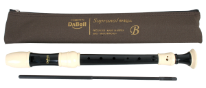 DABELL DSR-311B flet sopranowy prosty barokowy CZARNY/biały