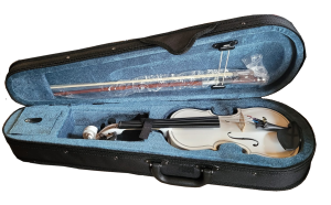 Prima SOLOIST Metalic White SKRZYPCE 1/8 + futerał+smyczek+kalafonia