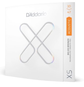 D'addario XSABR1047 struny do gitary akustycznej XS COATED 10-47 Extra Light