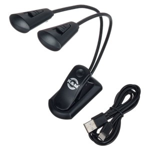 K&M 12259 Lampka LED do pulpitu, gęsia szyja PODWÓJNA