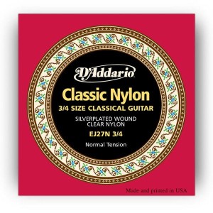 D'addario EJ27N 3/4 struny do gitary klasycznej naciąg średni
