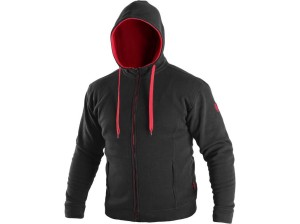 Bluza HARRISON męska - czarno-czerwony - 2XL