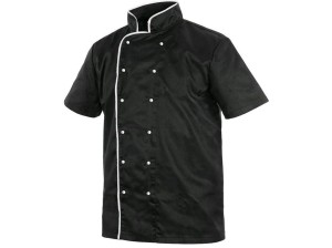Bluza kucharska CHEF męska krótki rękaw - czarno-biały - 52