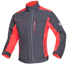 Bluza robocza NEON - szaro-czerwony - L
