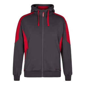 Bluza z kapturem ENGEL Galaxy Sweat - antracyt/czerwony - XS