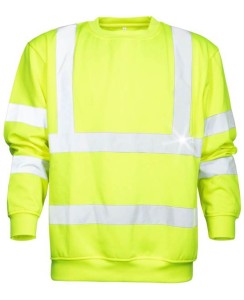 Bluza z pasami odblaskowymi REF301 HI-VIZ - zółty - XL