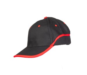 Czapka BASEBALL - czarny-czerwony