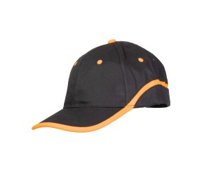 Czapka BASEBALL - czarny-pomarańczowy