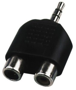 Monacor NTA-105 1 x wtyk 3.5mm stereo na 2 x gniazdo RCA.