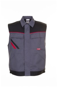 Kamizelka męska HIGHLINE 2362 - łupkowy/czarny/czerwony - XXL