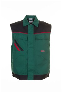 Kamizelka męska HIGHLINE 2365 - zielony/czarny/czerwony - XXL