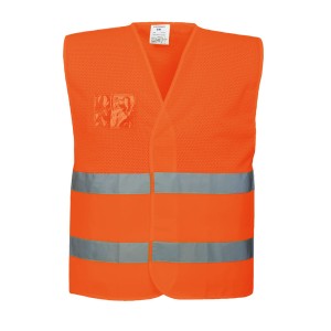 Kamizelka ostrzegawcza do połowy siatkowa C494 - pomarańczowy - L/XL